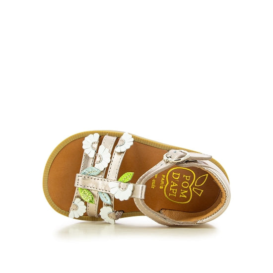 Poppy Multi Daisy leather sandals