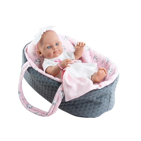 PIKOLINES BABY DOLL IN A CARRYCOT (32 CM)