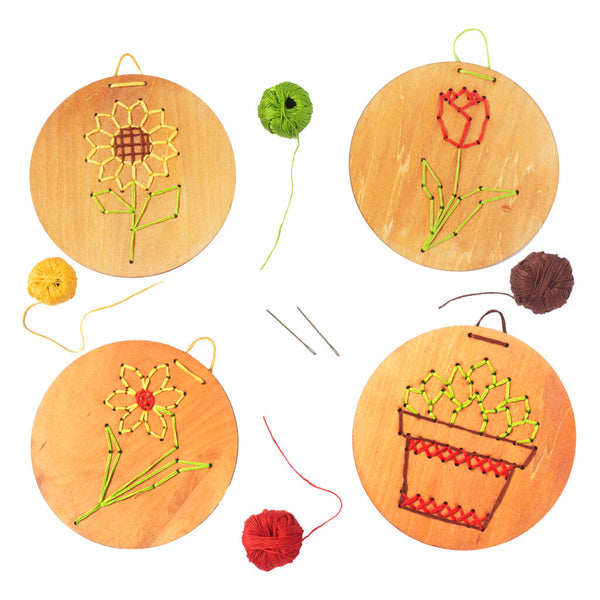 ריקמה על עץ – צמחים