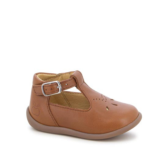 STAND-UP SALOME SANDALS CAMEL