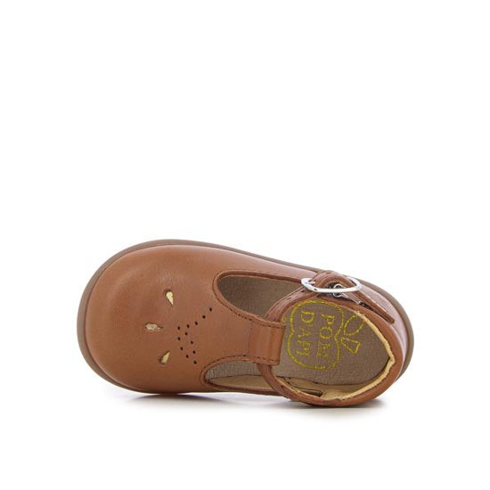 STAND-UP SALOME SANDALS CAMEL