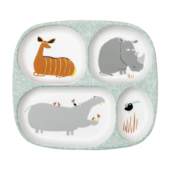 צלחת מחולקת חיות בסוואנה