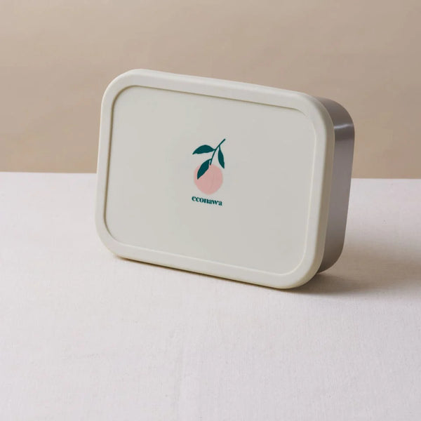KUMO PRINTED BENTO PEACH קופסת אוכל נירוסטה