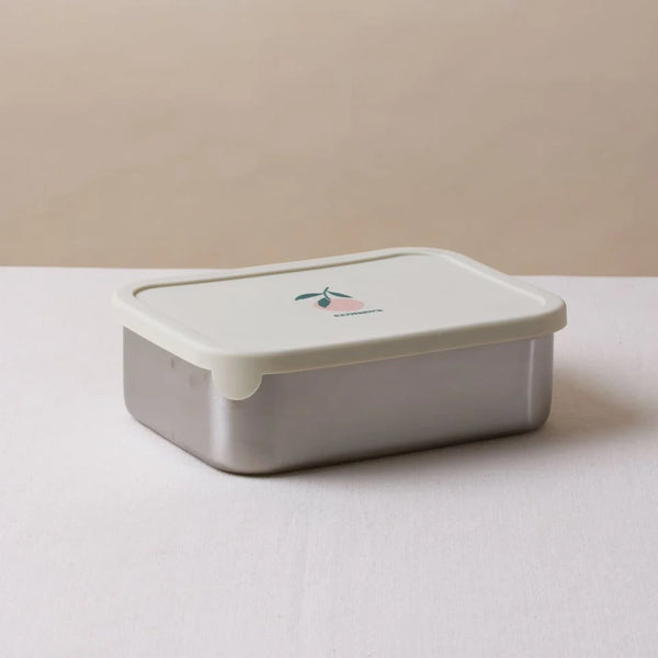 KUMO PRINTED BENTO PEACH קופסת אוכל נירוסטה