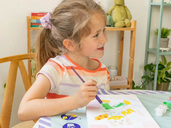 ערכת צביעה לפי מספרים – טיגריס על סקייטבורד
