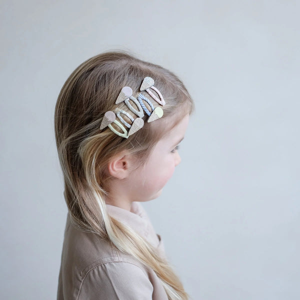 סט 5 מיני קליפסים לשיער – גלידות