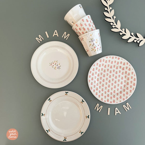 צלחת מלמין-פרחוני Emile & Ida