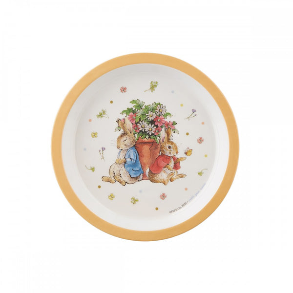 צלחת שוליים כתומה פיטר הארנב (קוטר 18)