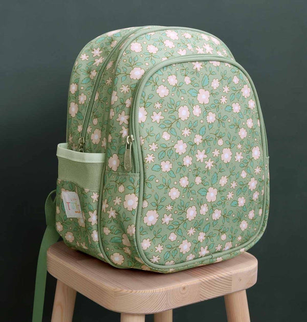 A little lovely company kids' backpack תיק גב Blossoms - sage