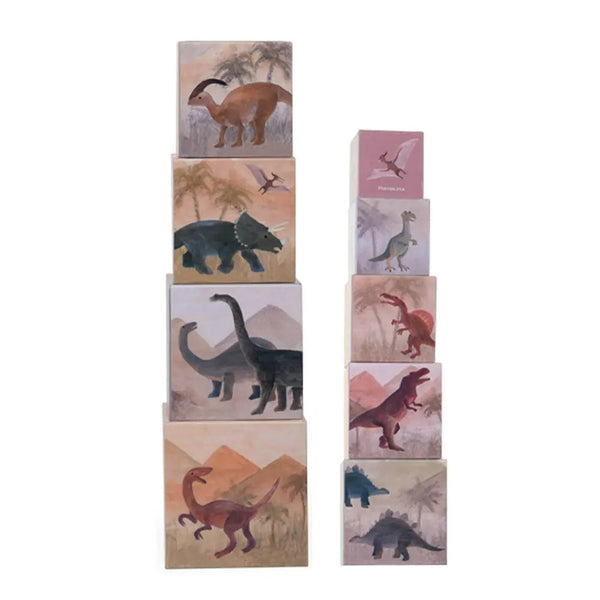 מגדל קוביות 123 דינוזאורים
