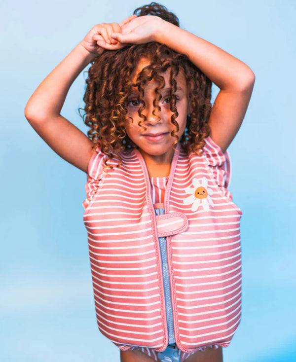 (לגילאי 2–1 שנים) אפוד ציפה PINK STRIPES