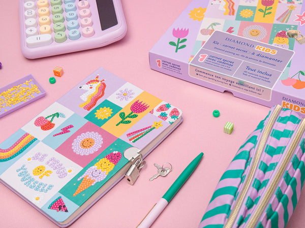ערכת ציור יהלום לילדים - מחברת סודית