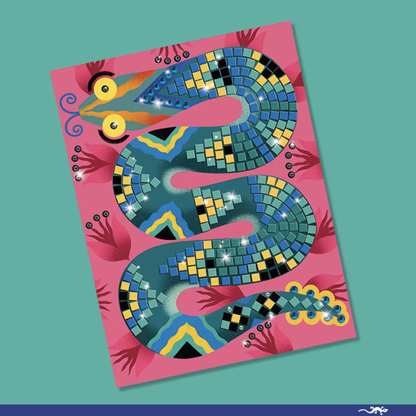 יצירה מוזאיקה נצנצים-ג'ונגל