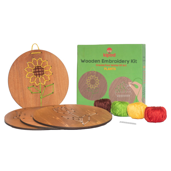 ריקמה על עץ – צמחים