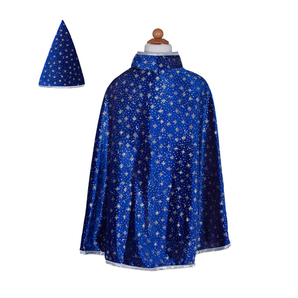 Blue Sparkle Wizard Cape and Hat