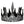 Load image into Gallery viewer, Medieval Crown Silver/Black
