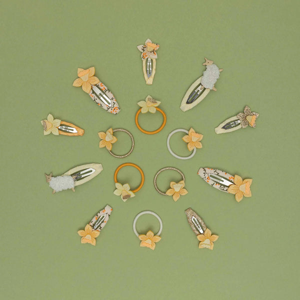 סט של 6 גומיות שיער פרחי חיננית