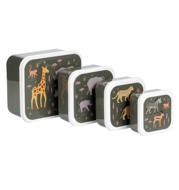 סט קופסאות אוכל- חיות בסוואנה