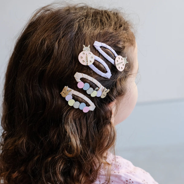 סט 4 קליפסים לשיער – פרת משה רבנו וזחל