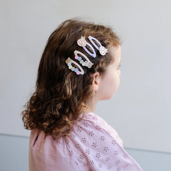סט 4 קליפסים לשיער – פרת משה רבנו וזחל
